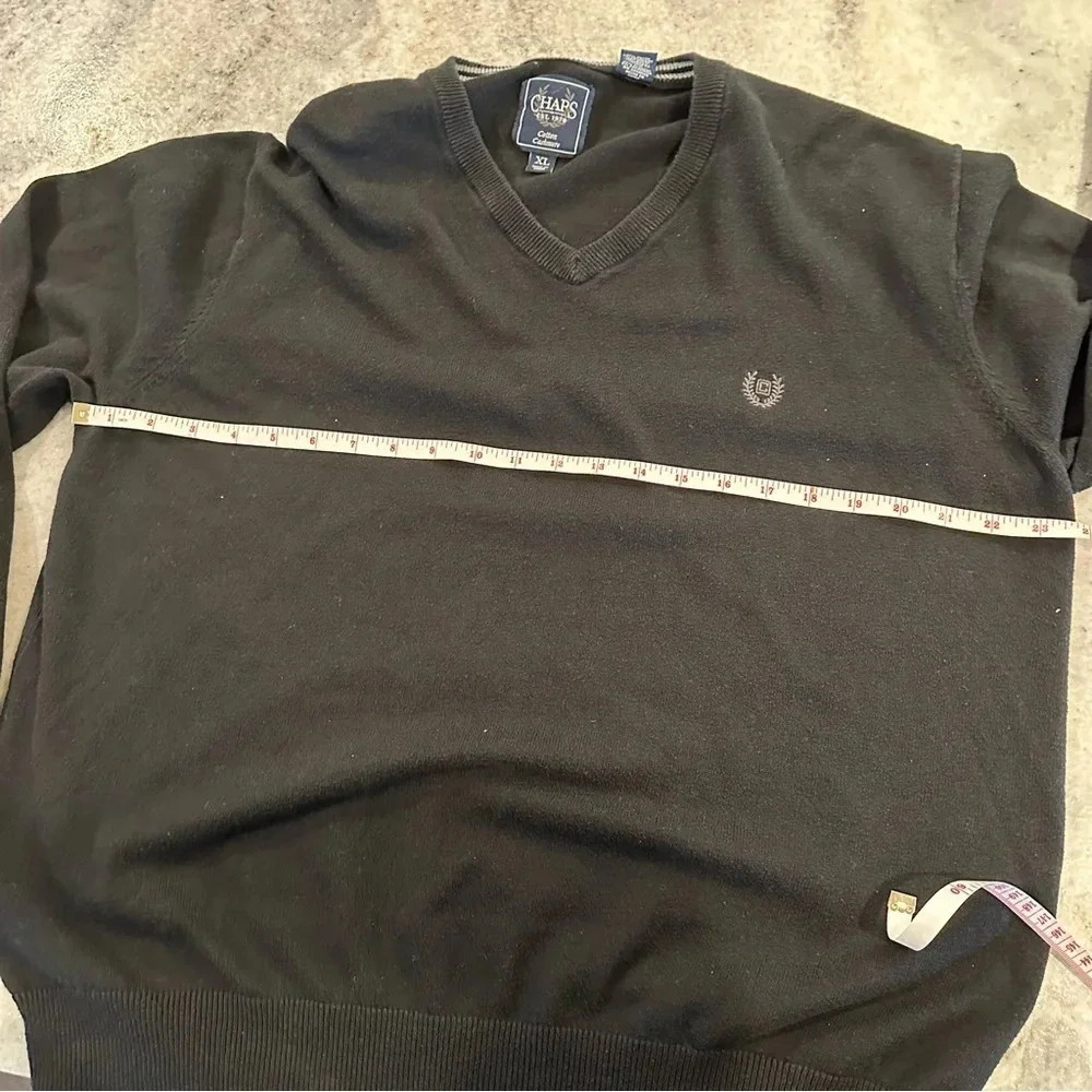 Chaps Sweater Mens Cotton Cashmere Blend Long Sleeve Crewneck Pullover Size XL - Picture 7 of 12